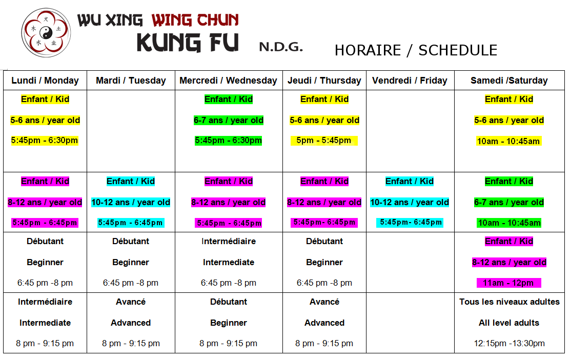 Schedule